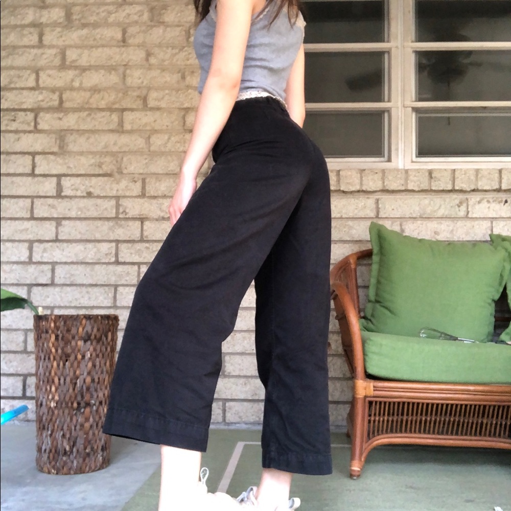 Free People Black Straight Leg comfy jeans